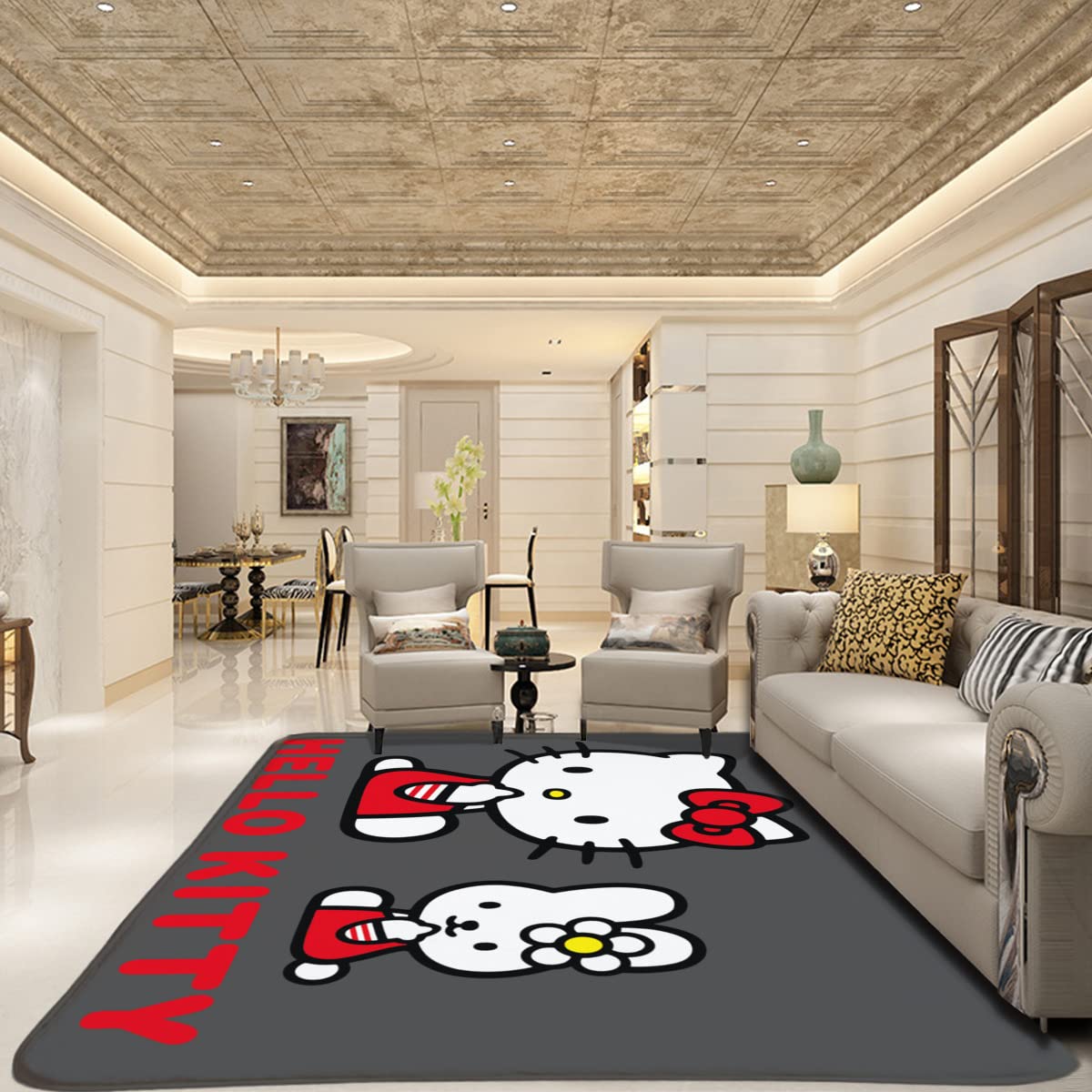 Amazon｜ハローキティ カーペット ラグ ラグマット 200×150cm 極厚20mm